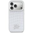 Karl Lagerfeld Croco KL Script Logo MagSafe Case iPhone 17 Pro - tok, ezüst