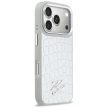 Karl Lagerfeld Croco KL Script Logo MagSafe Case iPhone 17 Pro - tok, ezüst