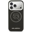 Karl Lagerfeld K Head Point Logo MagSafe iPhone 17 Pro Max tok, fekete