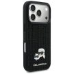 KARL LAGERFELD iPhone 17 Pro KLHCP17L6PRKCLK (Rhinestone W/ K&C PIN) tok, fekete