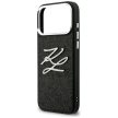 Karl Lagerfeld IML Glitter KL Diamond Logo iPhone 17 Pro Max tok, fekete