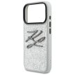 Karl Lagerfeld IML Glitter KL Diamond Logo iPhone 17 Pro tok, ezüst