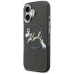 Karl Lagerfeld IML Choupettes Karl Script Logo MagSafe iPhone 17 tok, fekete