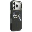 Karl Lagerfeld IML Choupettes Karl Script Logo MagSafe Case iPhone 17 Pro tok, fekete