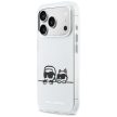 Karl Lagerfeld IML Karl & Choupette Peekaboo Logo MagSafe Case iPhone 17 Pro tok, fehér