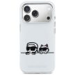 Karl Lagerfeld IML Karl & Choupette Peekaboo Logo MagSafe Case iPhone 17 Pro tok, fehér