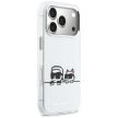 Karl Lagerfeld IML Karl & Choupette Peekaboo Logo MagSafe Case iPhone 17 Pro tok, fehér