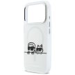 Karl Lagerfeld IML Karl & Choupette Peekaboo Logo MagSafe Case iPhone 17 Pro tok, fehér