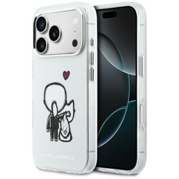  Karl Lagerfeld Karl & Choupette Back MagSafe iPhone 17 Pro tok, átlátszó