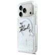 Karl Lagerfeld Liquid Glitter Karl Script Logo MagSafe iPhone 17 Pro tok, átlátszó