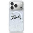 Karl Lagerfeld Liquid Glitter Karl Script Logo MagSafe iPhone 17 Pro tok, átlátszó