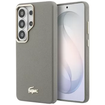   Lacoste Champs Elysees Gold Logo MagSafe Samsung Galaxy S26 Ultra tok, bézs