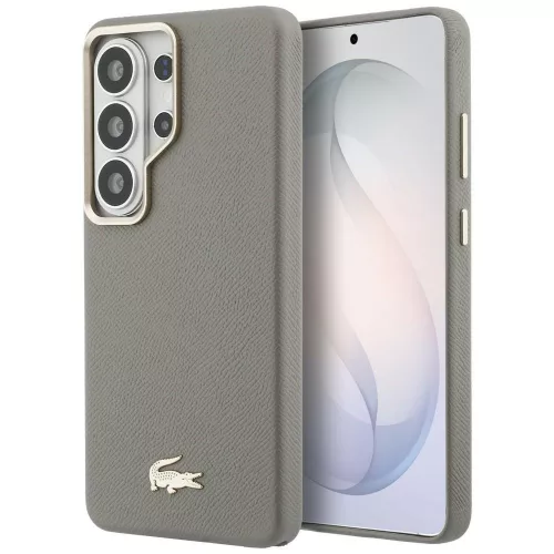 Lacoste Champs Elysees Gold Logo MagSafe Samsung Galaxy S26 Ultra tok, bézs