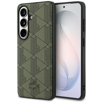   Lacoste PVC Monogram The Blend MagSafe Samsung Galaxy S26 tok, khaki