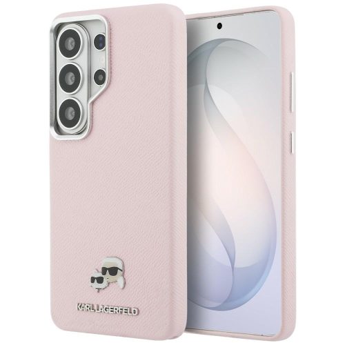 Karl Lagerfeld Saffiano KC Metal Logo MagSafe Samsung Galaxy S26 Ultra tok, rózsaszín