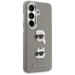 Karl Lagerfeld Saffiano Double Heads Metal Samsung Galaxy S26 tok, ezüst