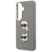 Karl Lagerfeld Saffiano Double Heads Metal Samsung Galaxy S26 tok, ezüst