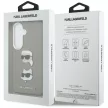 Karl Lagerfeld Saffiano Double Heads Metal Samsung Galaxy S26 tok, ezüst