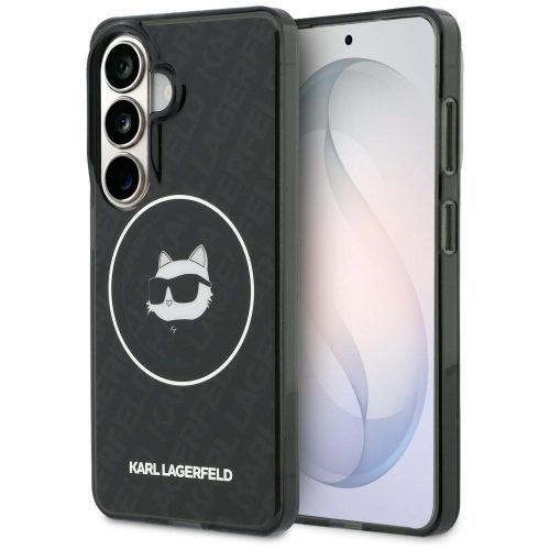 Karl Lagerfeld IML Repeated Choupette MagSafe Samsung Galaxy S26 tok, fekete