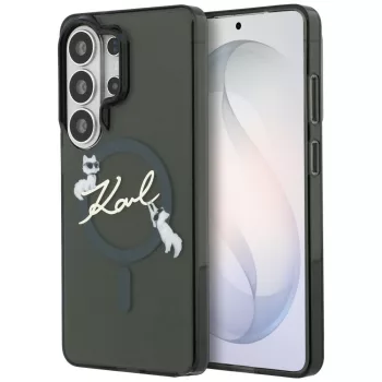   Karl Lagerfeld IML KC Script MagSafe Samsung Galaxy S26 Ultra tok, fekete