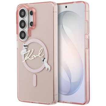   Karl Lagerfeld IML KC Script MagSafe Samsung Galaxy S26 Ultra tok, rózsaszín