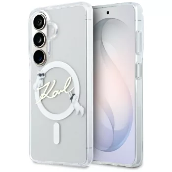   Karl Lagerfeld IML KC Script MagSafe Samsung Galaxy S26 tok, átlátszó