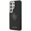 Guess Grained Big 4G Metal Logo Samsung Galaxy S26 Ultra tok, fekete