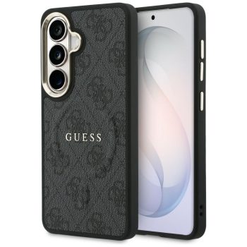   Guess 4G Embossed Ring MagSafe Samsung Galaxy S26 Plus tok, fekete