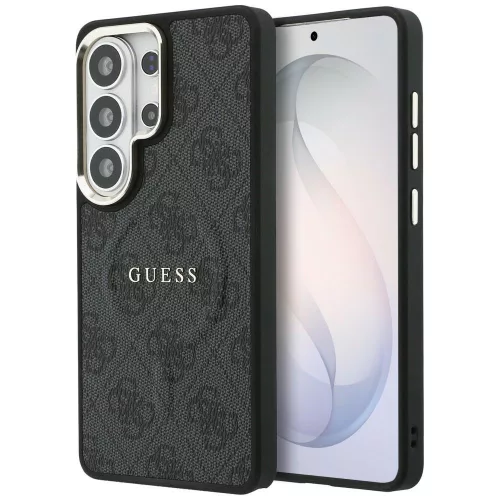 Guess 4G Embossed Ring MagSafe case Samsung Galaxy S26 Ultra tok, fekete