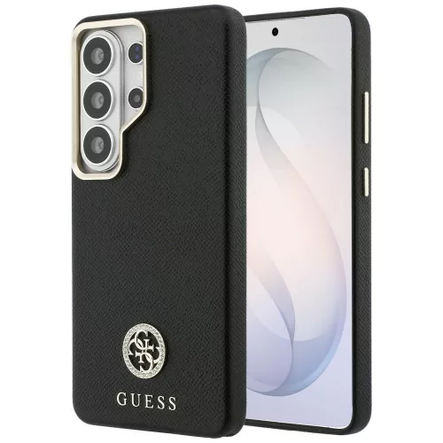 Guess Rhinestone Round Logo MagSafe Samsung Galaxy S26 Ultra tok, fekete