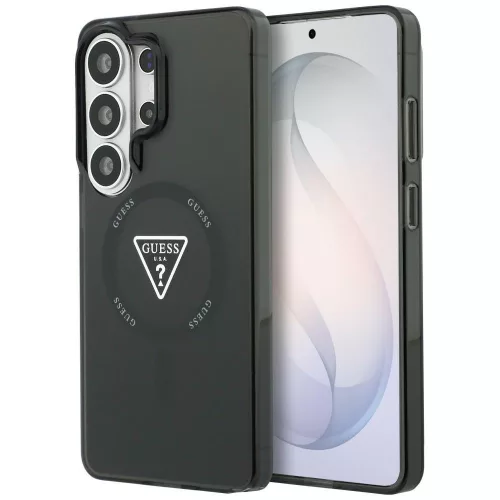 Guess IML Gradient Triangle MagSafe Samsung Galaxy S26 Ultra tok, fekete