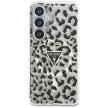 Guess IML Leopard Print Triangle MagSafe Samsung Galaxy S26 tok, fekete