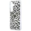 Guess IML Leopard Print Triangle MagSafe Samsung Galaxy S26 tok, fekete