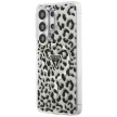 Guess IML Leopard Print Triangle MagSafe Samsung Galaxy S26 Ultra tok, fekete