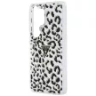 Guess IML Leopard Print Triangle MagSafe Samsung Galaxy S26 Ultra tok, fekete