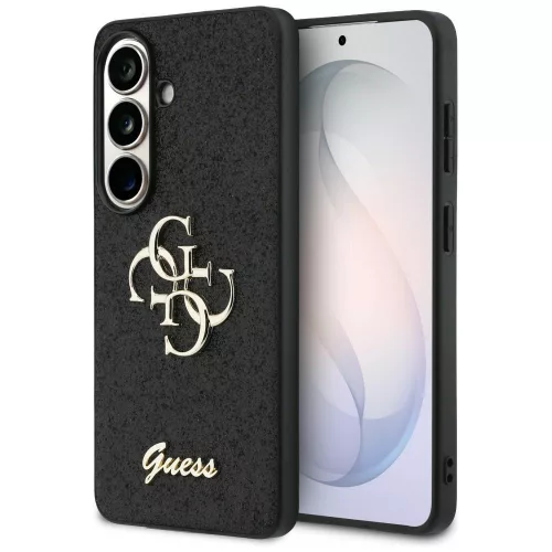 GUESS case SAMSUNG S26 GUHCS26SHG4SGK (Fixed Glitter 4G Big Metal Logo) tok, fekete