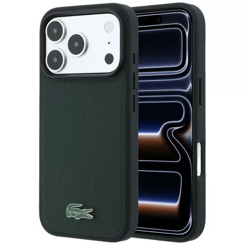 Lacoste Petit Pique Lacquer Logo MagSafe Sinople iPhone 18 Pro / 17 Pro (LCHMP18LPLAE) tok, zöld