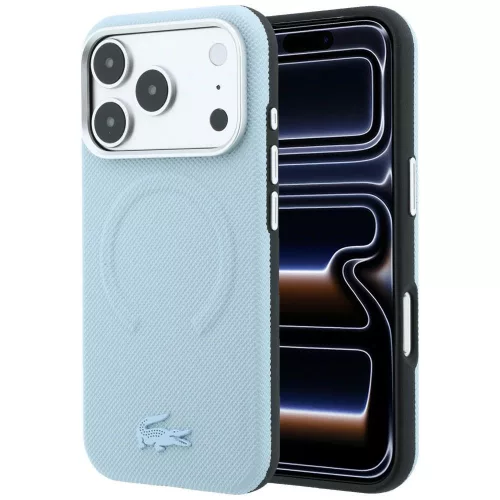 Lacoste Petit Pique Embossed MagSafe iPhone 18 Pro Max / 17 Pro Max (LCHMP18X6PSWPTOLB) tok, kék