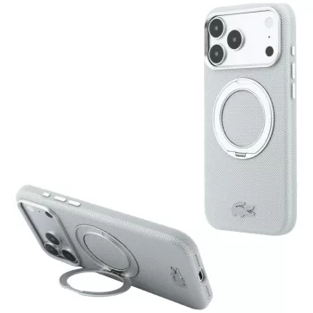   Lacoste Petit PiqueRing St MagSafe iPhone 18 Pro / 17 Pro (LCHMP18L6PSWRPTOG) tok, szürke