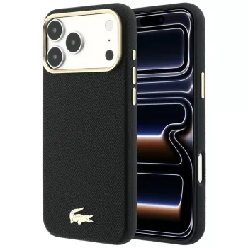   Lacoste Champs Elysees Embossed MagSafe iPhone 18 Pro / 17 Pro (LCHMP18L6PSWCEK) tok, fekete