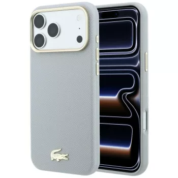  Lacoste Champs Elysees Embossed MagSafe iPhone 18 Pro Max / 17 Pro Max (LCHMP18X6PSWCEG) tok, szürke