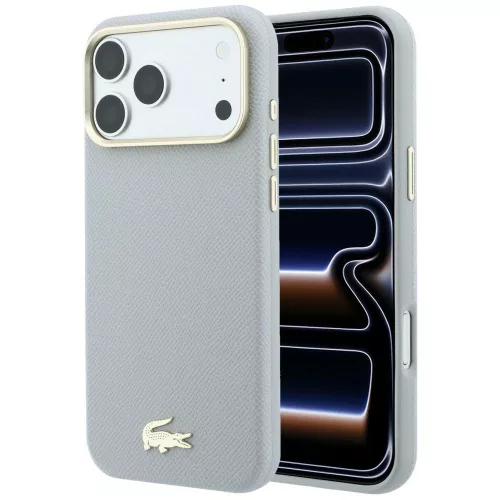 Lacoste Champs Elysees Embossed MagSafe iPhone 18 Pro Max / 17 Pro Max (LCHMP18X6PSWCEG) tok, szürke