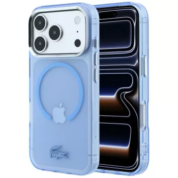   Lacoste IML Frosted MagSafe iPhone 18 Pro / 17 Pro (LCHMP18L6UFRTLB) tok, kék