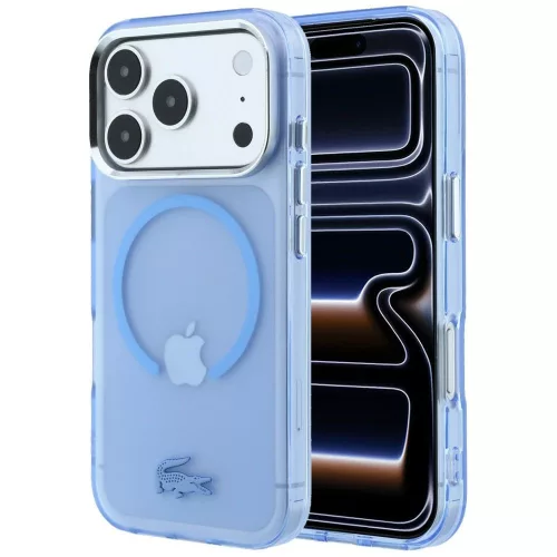 Lacoste IML Frosted MagSafe iPhone 18 Pro / 17 Pro (LCHMP18L6UFRTLB) tok, kék