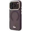 Lacoste IML Shockproof Gold Logo MagSafe iPhone 18 Pro / 17 Pro (LCHMP18LUFWADR) tok, bordó