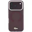 Lacoste IML Shockproof Gold Logo MagSafe iPhone 18 Pro / 17 Pro (LCHMP18LUFWADR) tok, bordó
