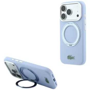   Lacoste SiliconeRing St MagSafe iPhone 18 Pro Max / 17 Pro Max (LCHMP18XSRLALB) tok, világoskék