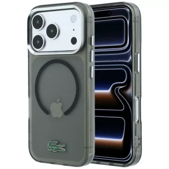   Lacoste IML Frosted Laquer Logo MagSafe iPhone 18 Pro Max / 17 Pro Max (LCHMP18X6UFRLAK) tok, fekete