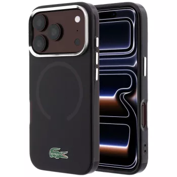   Lacoste IML Frosted Laquer Logo MagSafe iPhone 18 Pro / 17 Pro (LCHMP18L6UFRLADR) tok, bordó