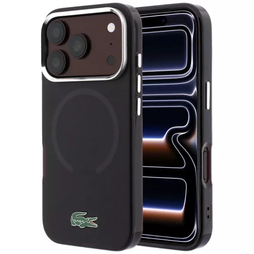 Lacoste IML Frosted Laquer Logo MagSafe iPhone 18 Pro / 17 Pro (LCHMP18L6UFRLADR) tok, bordó
